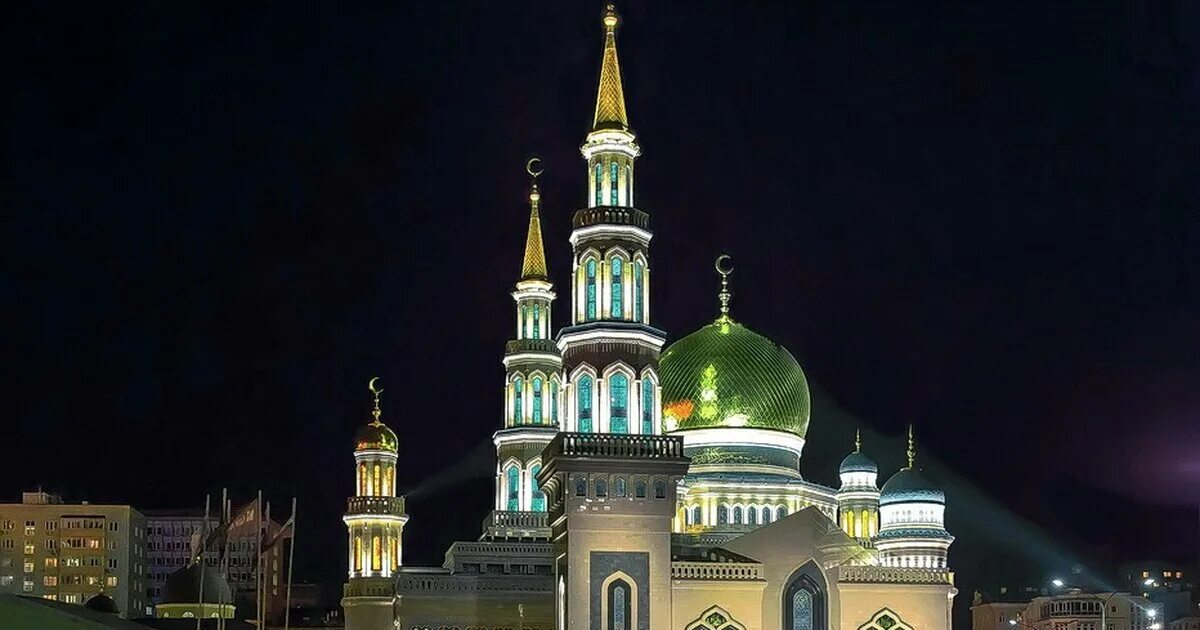 Сайт московская соборная. Московская Соборная мечеть. Московская Соборная мечеть ночью. Московская Соборная мечеть зима.