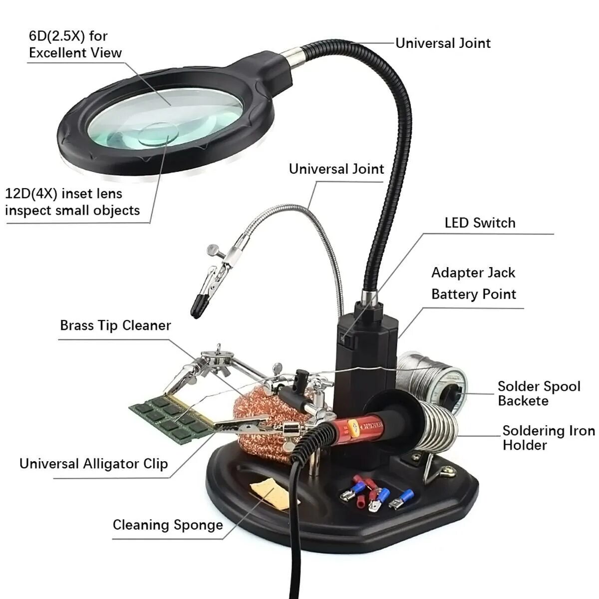 Подсветка для третьей руки для пайки. Лупа te-802. Лампа лупа для пайки СМД компонентов. Штатив с лупой и подсветкой PROSKIT SN-396. Увеличитель для пайки SMD.