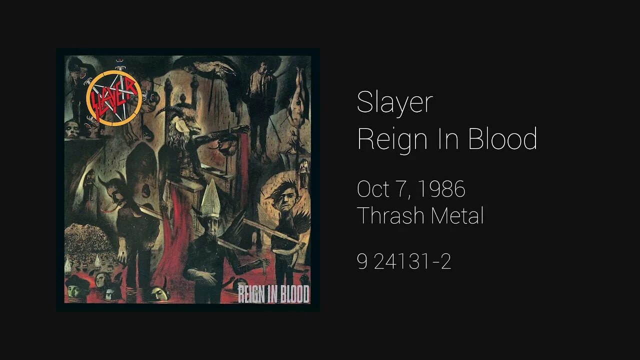 Slayer raining. Обложка альбома Slayer Reign in Blood.