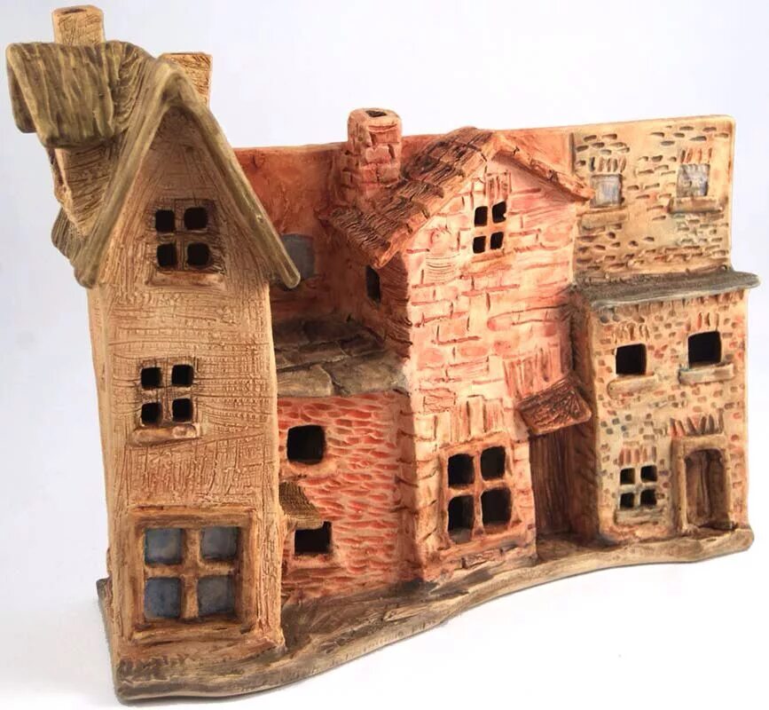 Купить дом керамическая. Керамические домики. Глиняные домики. Миниатюрные керамические домики. Домик из глины.