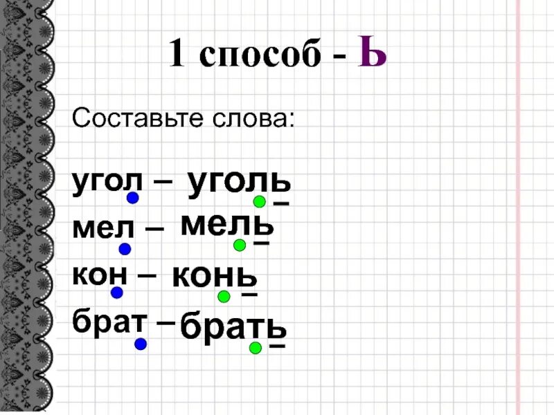 Анализ слова уголь