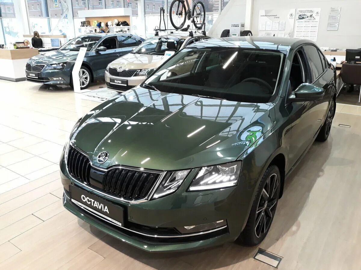 Skoda Octavia a7 зеленая. Skoda Octavia a7 FL Green. Skoda octavia цвета