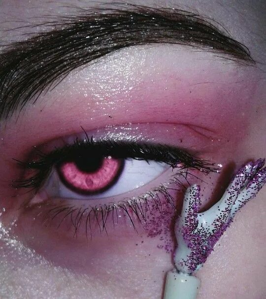 Как выглядят розовые глаза Gotmes Colored Cosplay Contacts 1 Pair Contact Lenses Red Brown Gray Blue Pink L