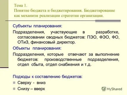 Тема 1 понятие