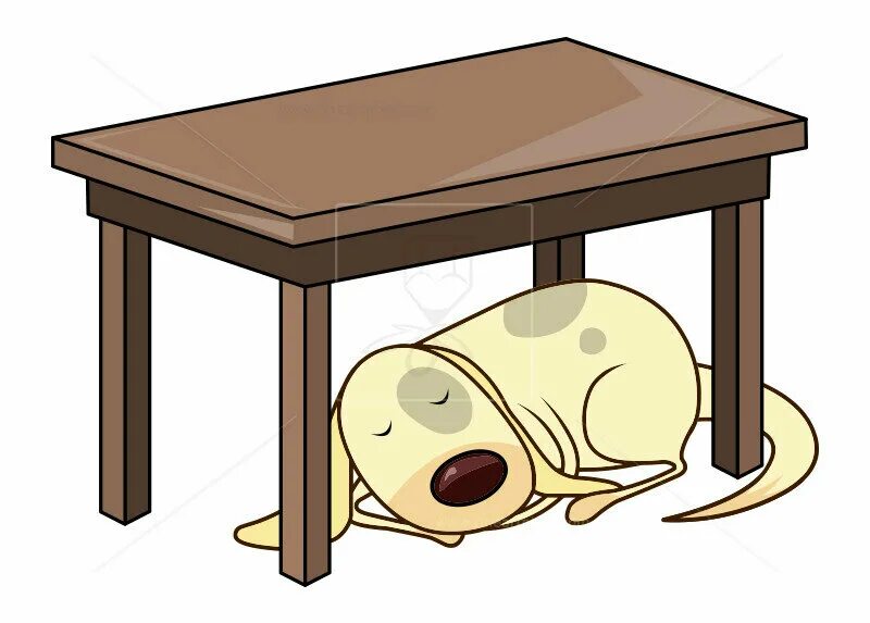 Собака под столом. Собака под стулом. Под стулом. Мяч под кроватью.