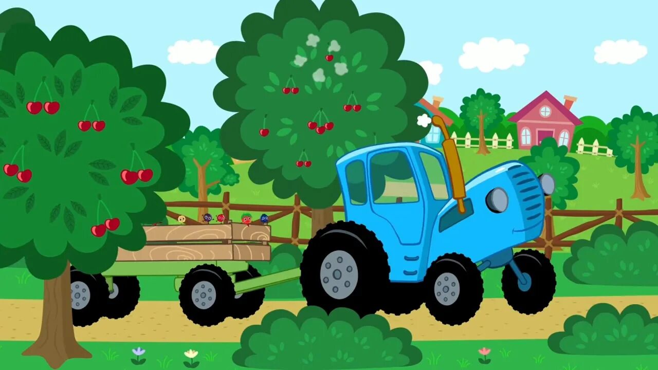 Габор синий трактор. Игры по полям по полям синий