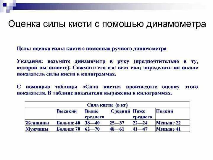 Кистевой динамометр нормативы. Показатель силы кисти. Оценка кистевой динамометрии. Сила кисти динамометрия. Норма силы сжатия