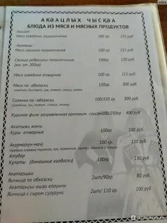 Меню сухум сухум
