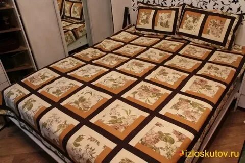 Одеяло из лоскутков ляпа
