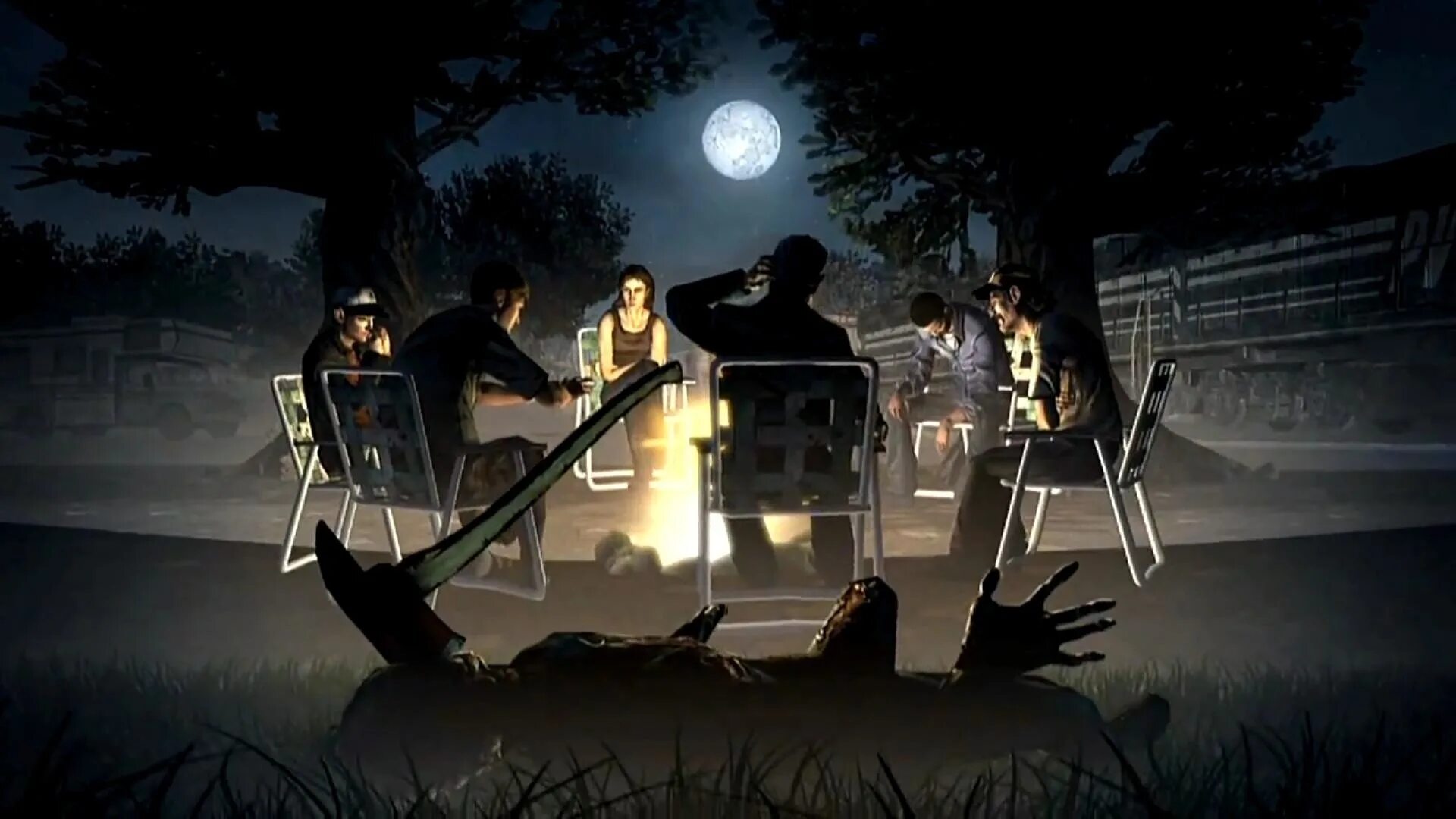 Фон the Walking Dead game. Did in side