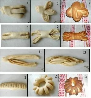Как слепить из теста красивые булочки