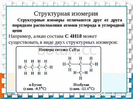 Изомеры углеродной цепи