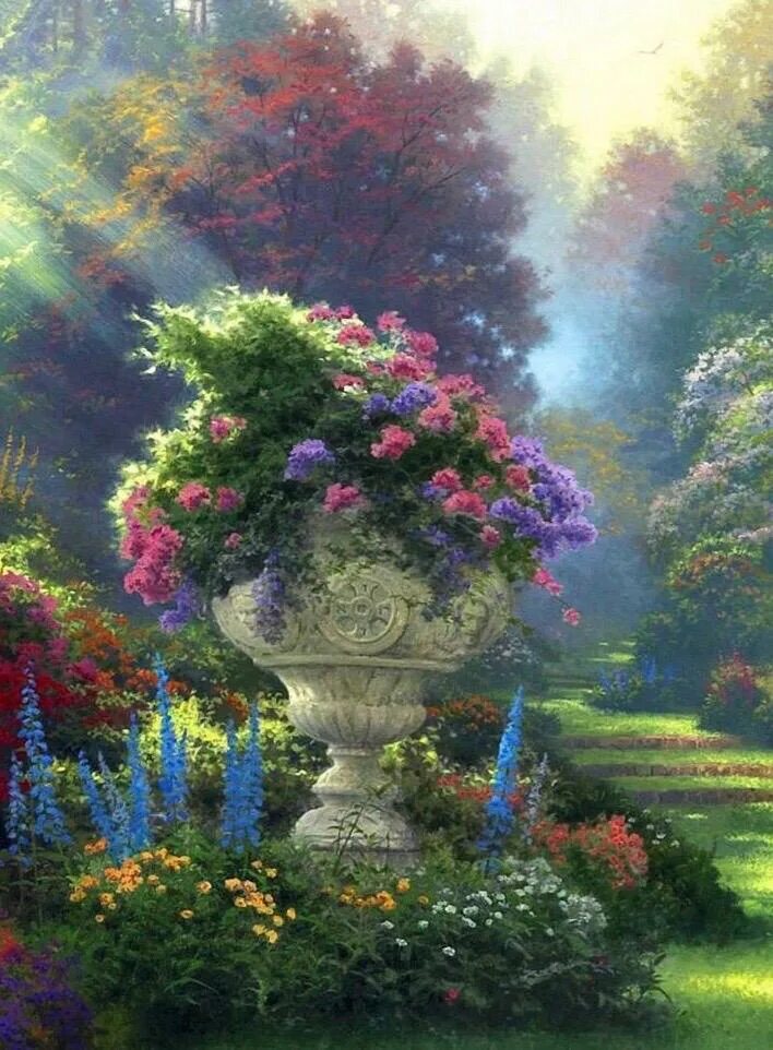 Эгидио антонассио (egidio antonaccio). Дивный рай. Красивый сад. Mario duguay картины. Картина фреска райский сад.
