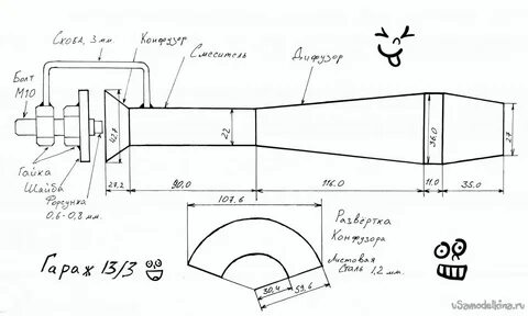 Чертеж газовой горелки