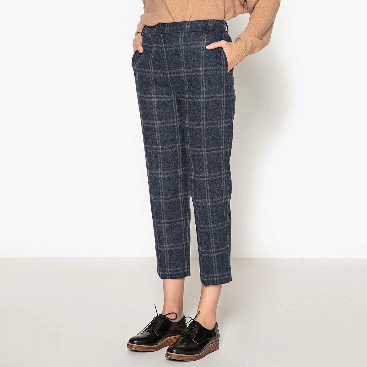 Oliver клетчатые брюки cl000026466742. светлые клетчатые штаны женские. брюки женские "клетка" -3 артикул:21039. брюки в клетку женские. облегающие штаны в клетку.