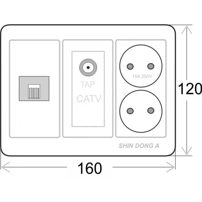 Какой диаметр розеток. Розетки Panasonic Shin dong-a. Розетка 4-я Shin dong a. Shin dong блок:розетка 2-я з/к+1tv+1tf. Розетка з/к с выключателем Panasonic Shin dong-a WST 1023l.