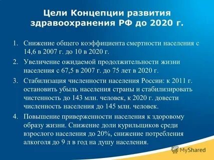 Развитие здравоохранения до 2030 года