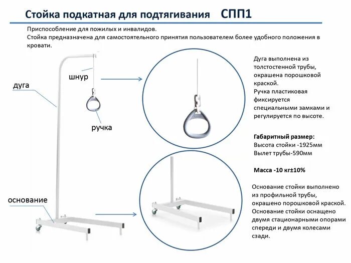 Стойка подкатная для подтягивания СПП-1. Стойка для подтягивания СПП-1 Армед. Штанга для подтягивания больных СПП-1 Армед. Стойка для подтягивания прикроватная Армед СПП-1. Дуга для подтягивания