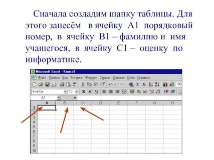 Как сделать шапку в таблице