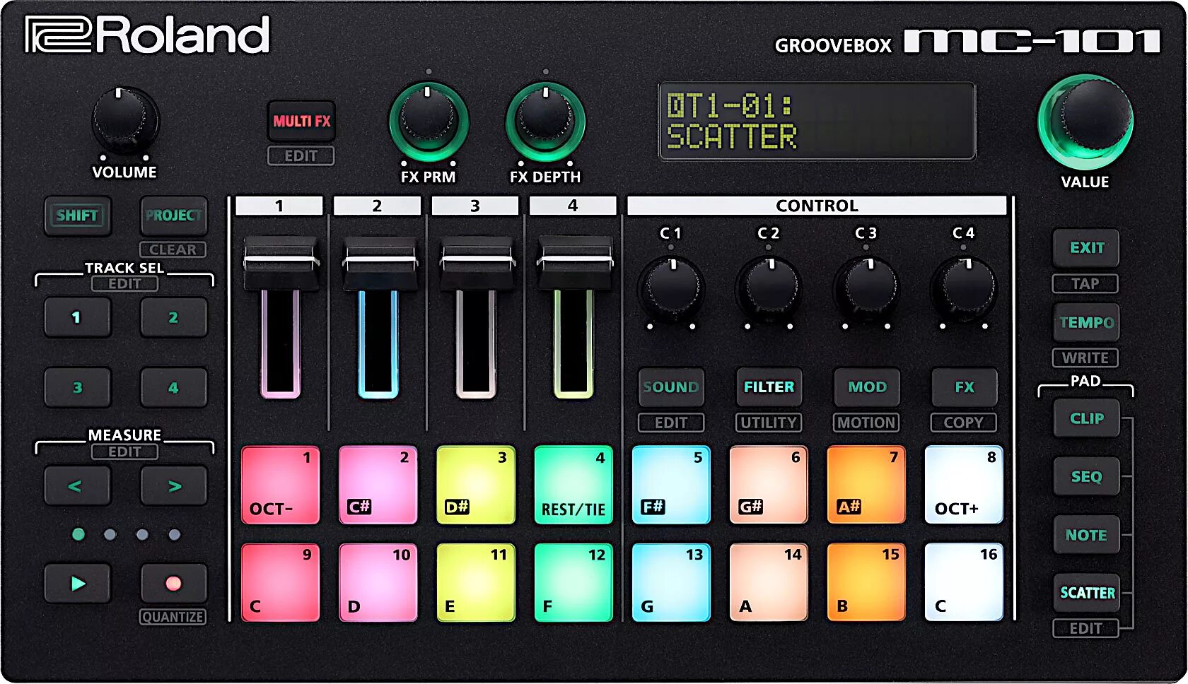 Roland сэмплер. Roland mc-101. roland сэмплер roland mc-101. groovebox roland mc-101. грувбокс roland.