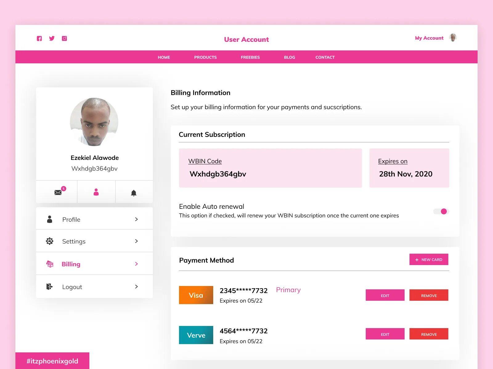 My user profile. Аккаунт ui. account design. user account ui. my account.