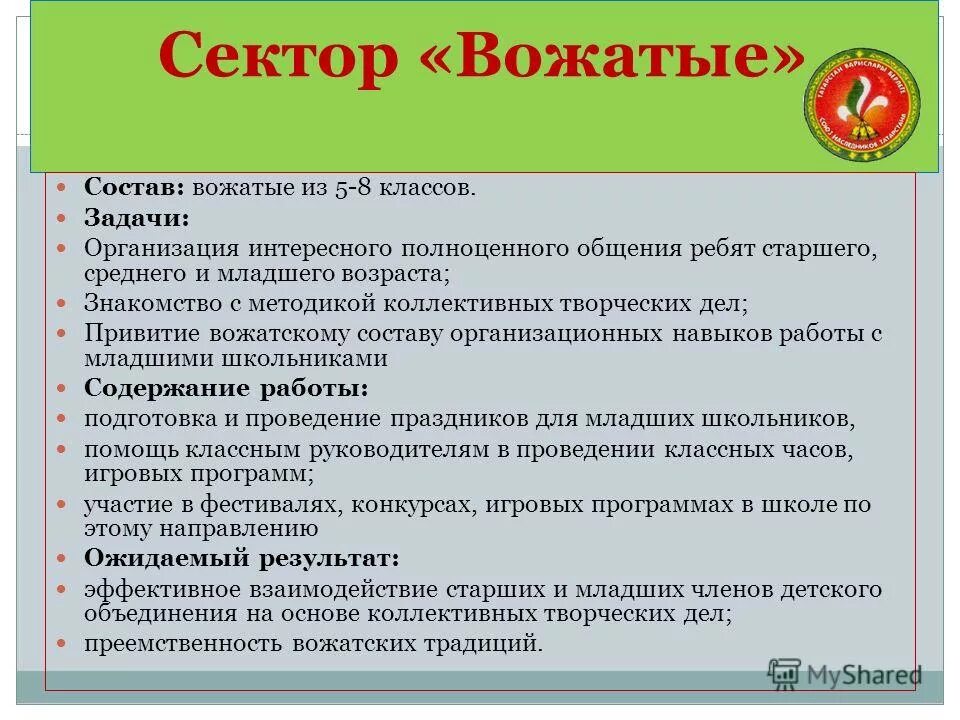 Обязанности школы по фгос. Союз наследников Татарстана. Союз наследников Татарстана презентация. Документация вожатого. Должность вожатого в лагере.