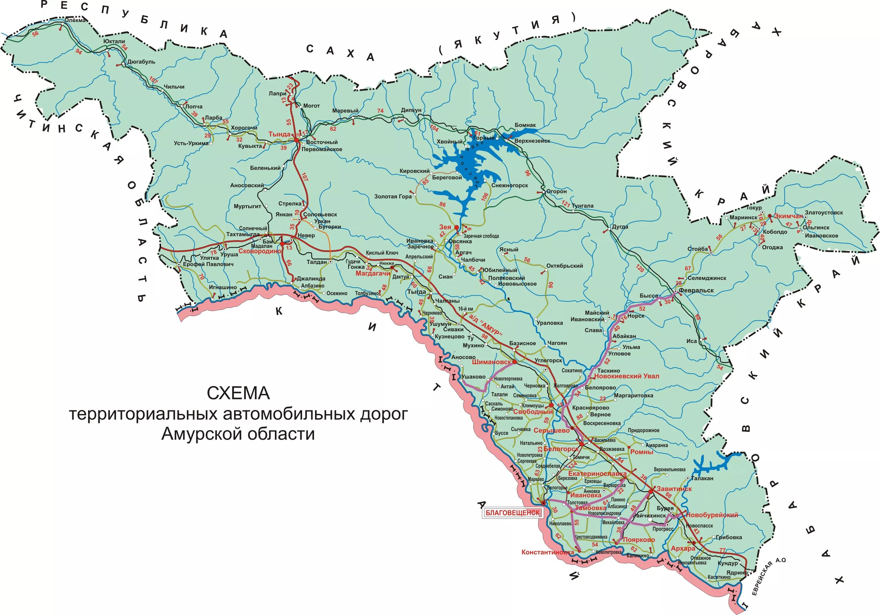 Сколько лет амурской области. Амурская область на карте. Карта Амурской области с районами подробная. Карта Амурской области с городами. Карта автодорог Амурской области.