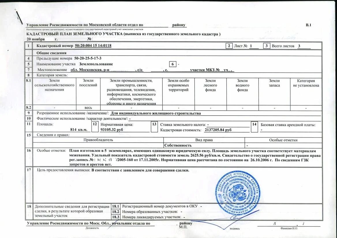 Налоговый орган земельного участка