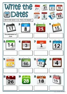 Dates exercises pdf
