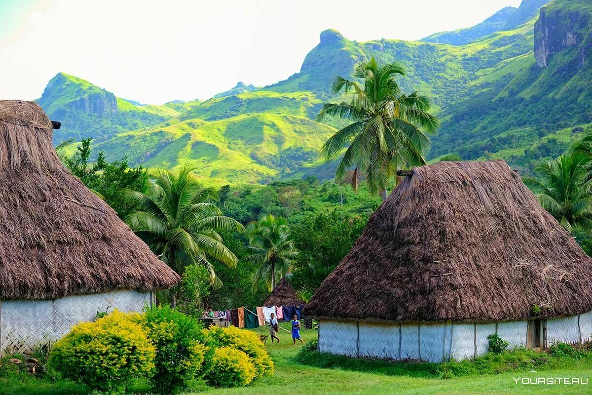 Фиджи. Деревня Ловони Фиджи. Океания Фиджи. Остров Фиджи природа.