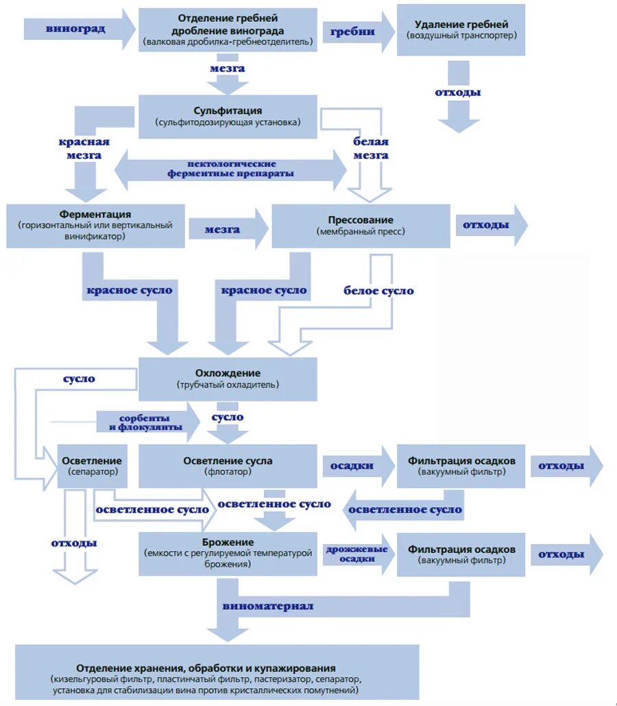 Схему современного предприятия по производству вин из винограда. Технологическая схема производства вина. Технологическая схема производства красных вин. Схема производства красного вина красное белое. Производство красного вина