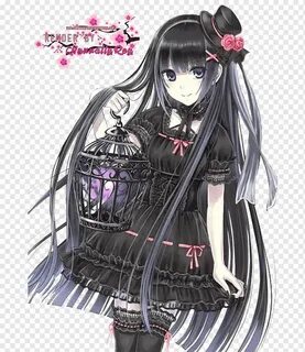 Аниме лолита мода готическая архитектура каваи, аниме, cg Artwork, черные в...