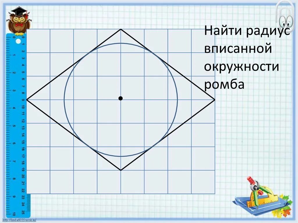 Радиус вписанной окружности в ромб. Окружность вписанная в ромб. Окружность вписанная в Роб. Радиус вписанной окружности в РМБ. Можно ли вписать в любой ромб окружность