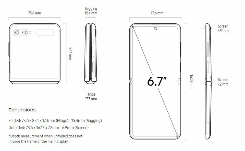 Flip size. Чертеж samsung galaxy z flip. samsung galaxy z размеры экрана. samsung galaxy z flip 3 размер экрана. samsung galaxy z flip размер.