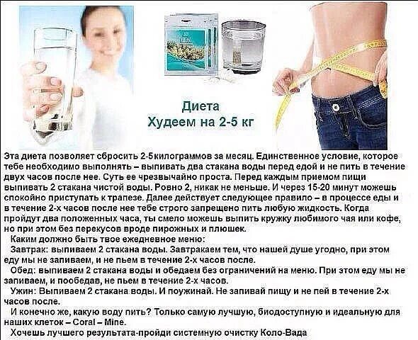 График приема воды в день по часам Почему важно пить воду. Вода и похудение