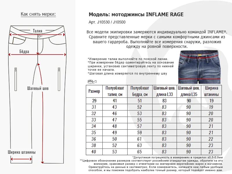 Как измерить длину штанов