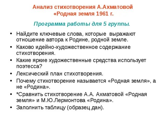 Анализ стихотворения ахматовой. Анализ стихотворения ахматовой