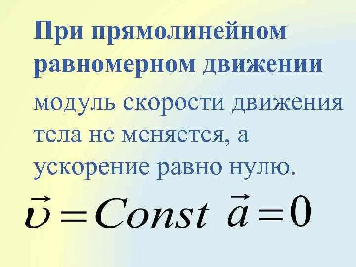 Модуль скорости с течением времени равномерно уменьшается. Модуль скорости с течением времени равномерно уменьшается
