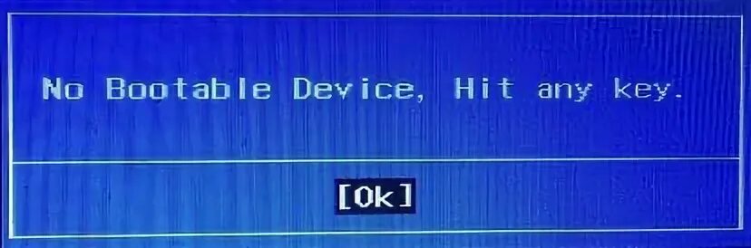 No bootable device please