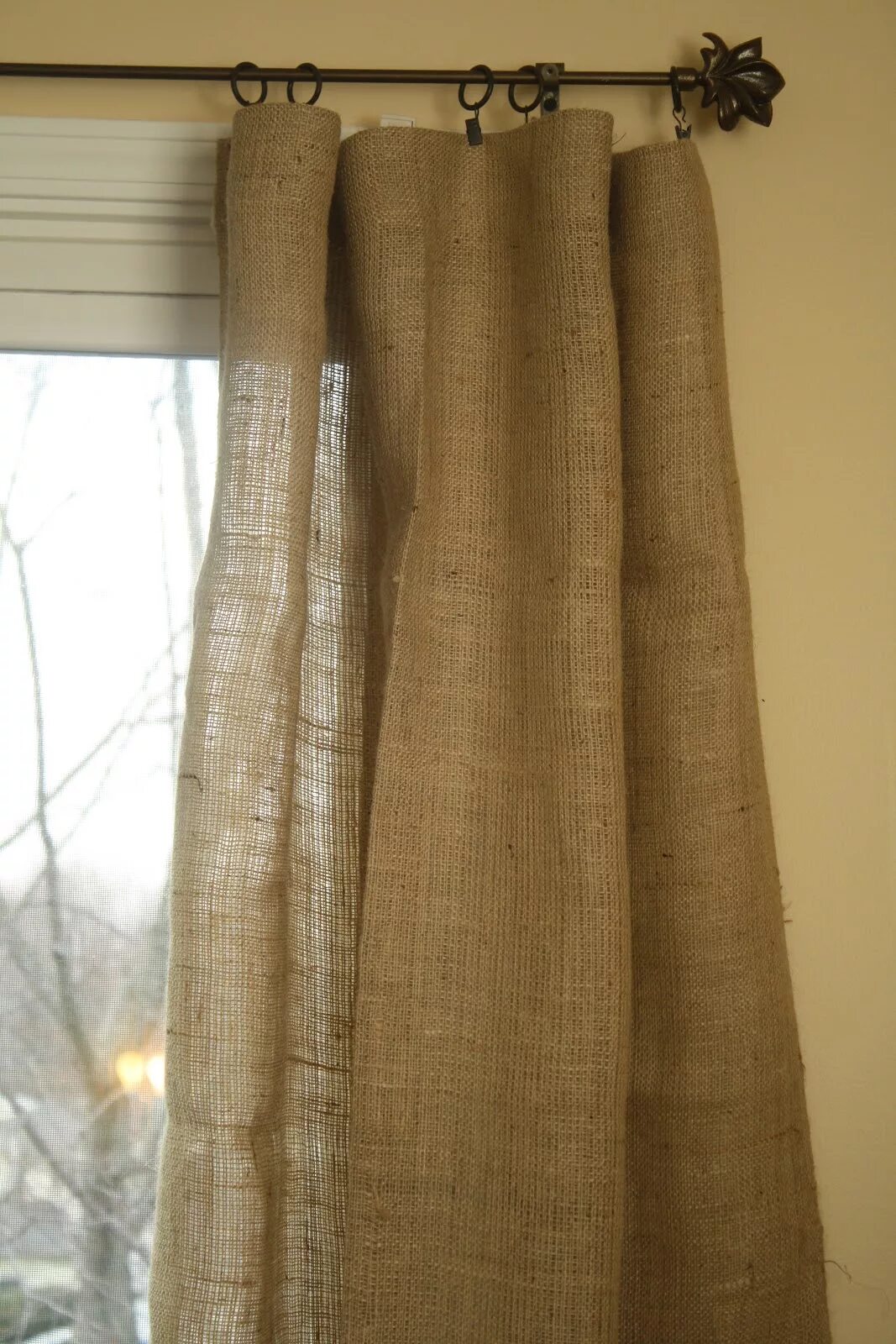 Шторы из мешковины своими руками в интерьере Burlap curtains, Drop cloth curtain