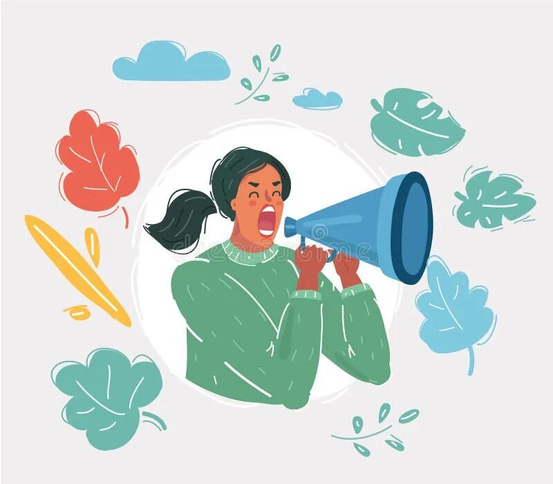 Be in with a shout. Megaphone иллюстрация. shout illustration. woman with a megaphone png. megaphone illustration png.