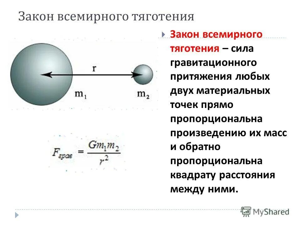 Сравните гравитационные силы