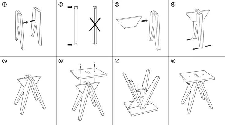 Folding Stool #004 - 3D Woodworking Plans Stool woodworking plans, Folding stool