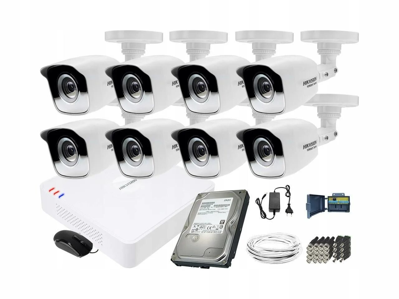 Интернет для системы видеонаблюдения. Hikvision комплект видеонаблюдения на 8.