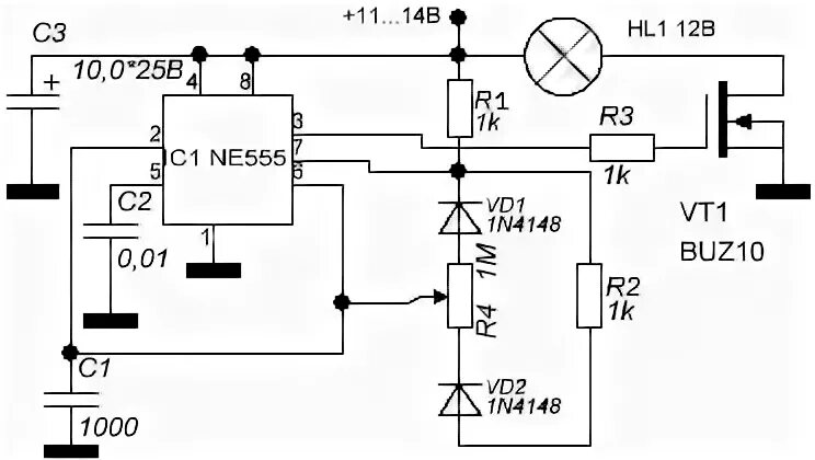 Импульсный регулятор напряжения. Импульсный регулятор напряжения схема на ne555. Регулятор яркости ламп накаливания 12в. Импульсный стабилизатор на 555. Импульсный регулятор напряжения 220в схема.