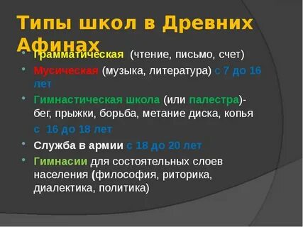 Типы школ