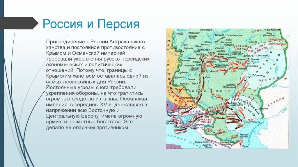 Отношения россии с турцией и крымом. Присоединение Астраханского ханства при Иване 4. Османская Империя и Персия в 17-18 века. Отношения России и Персии в 16 веке. Россия и Персия карта 17 век.