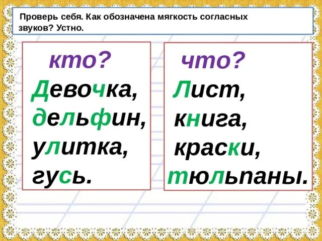 Ь в словах примеры Как обозначаются на письме мягкость согласных звуков