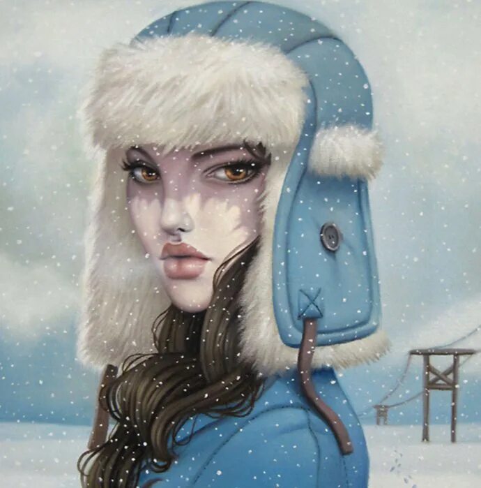 Рисунки зимних девушек. Sarah Joncas картины. Образ зимы. Портрет зимы. Зима в образе человека.