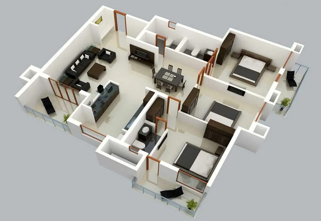 Floorplan 3d проекты. Апартаменты на караванной 1 санкт-петербург. Three roomed flat. Стн апартаменты на караванной. Floorplan 3d бытовки.